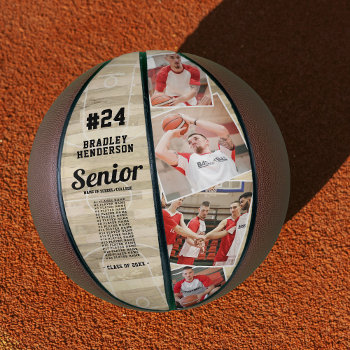 Personalized Senior Player Photo Basketball by special_stationery at Zazzle