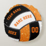 Personalized Senior Volleyball Gifts in Your COLOR Round Pillow