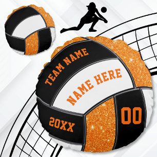 Personalized Senior Volleyball Gifts in Your COLOR Round Pillow