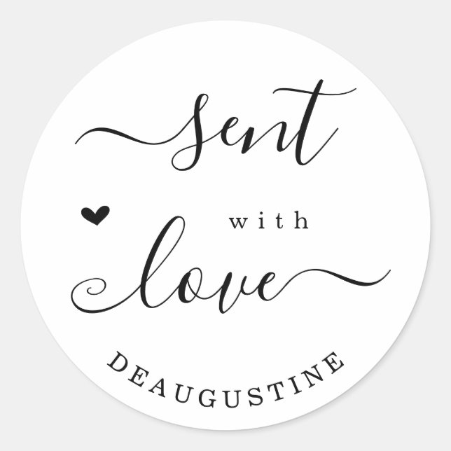 Personalized Sent with Love Envelope Seal (Front)