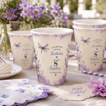 Personalized September Birth Flower Paper Cup