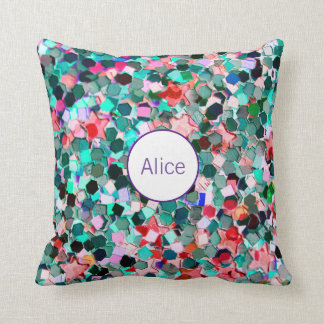 Personalized sequin pillow Custom Name Sequin