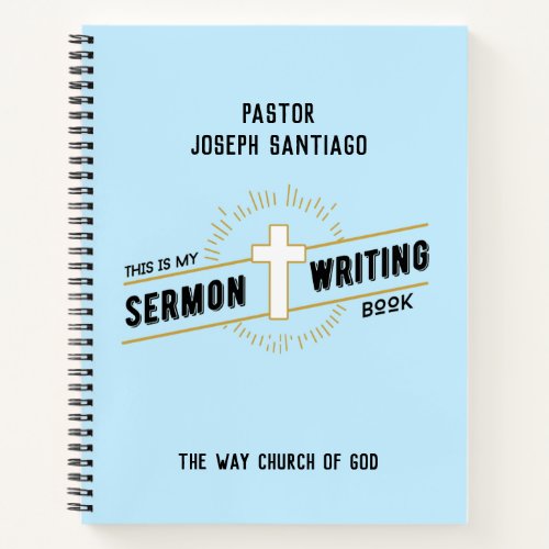 Personalized Sermon Writing Notebook