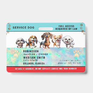 Personalized Service Dog Badge
