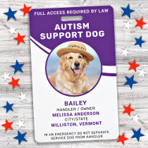Personalized Service Dog ID Photo Autism Support Badge