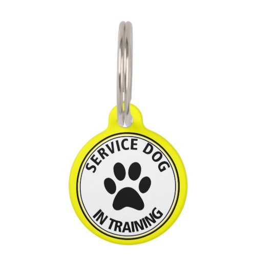 Personalized Service Dog In Training Pet Tag