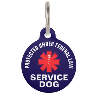 Personalized Service Dog Pet ID Tag