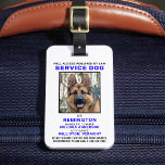 Personalized Service Dog Photo ID Badge Luggage Tag<br><div class="desc">Service Dog - Easily identify your dog as a working service dog, while keeping your dog focused and cut down on distractions while working with one of these k9 service dog id badges. Although not required, a Service Dog ID badge gives you and your service dog peace of mind and...</div>