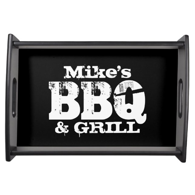 Personalized serving tray for BBQ party (Front)