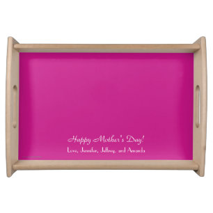 Personalized Serving Tray Hot Pink