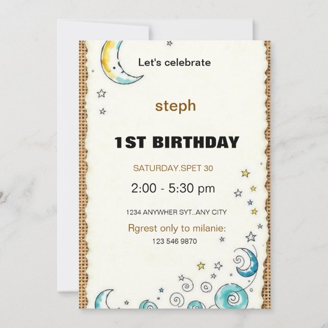 personalized sesame street birthday invite (Front)