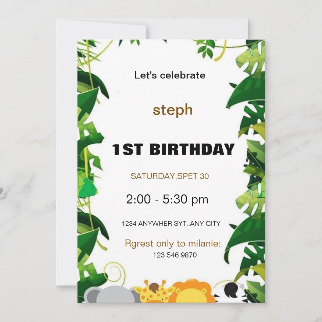 personalized sesame street birthday invite (Front)