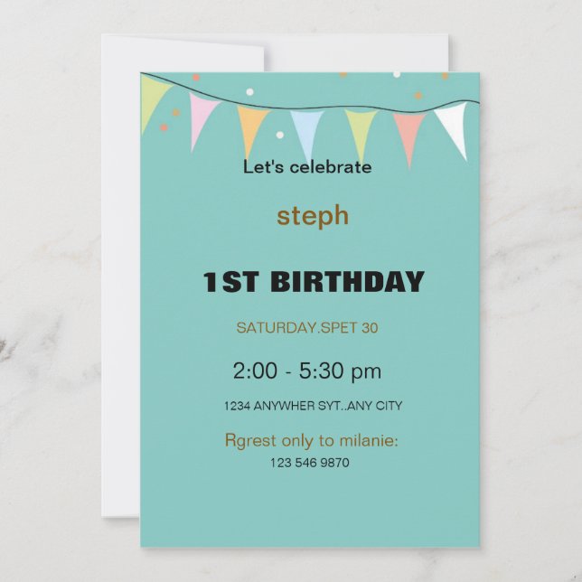 personalized sesame street birthday invite (Front)