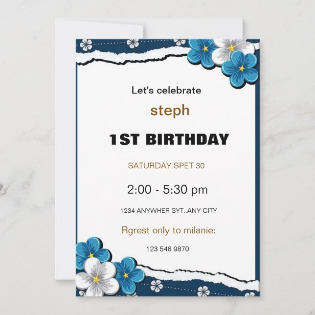 personalized sesame street birthday invite (Front)