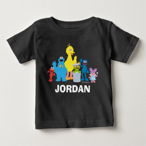 Personalized Sesame Street Characters Baby T_Shirt