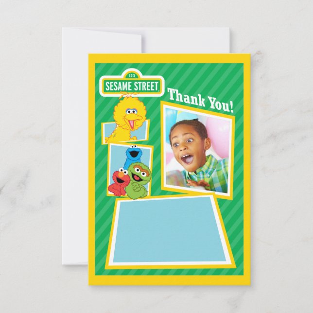 Personalized Sesame Street Pals Birthday Card (Front)