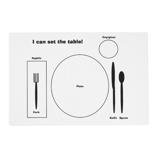 Personalized "Set the Table" Placemat (Front)