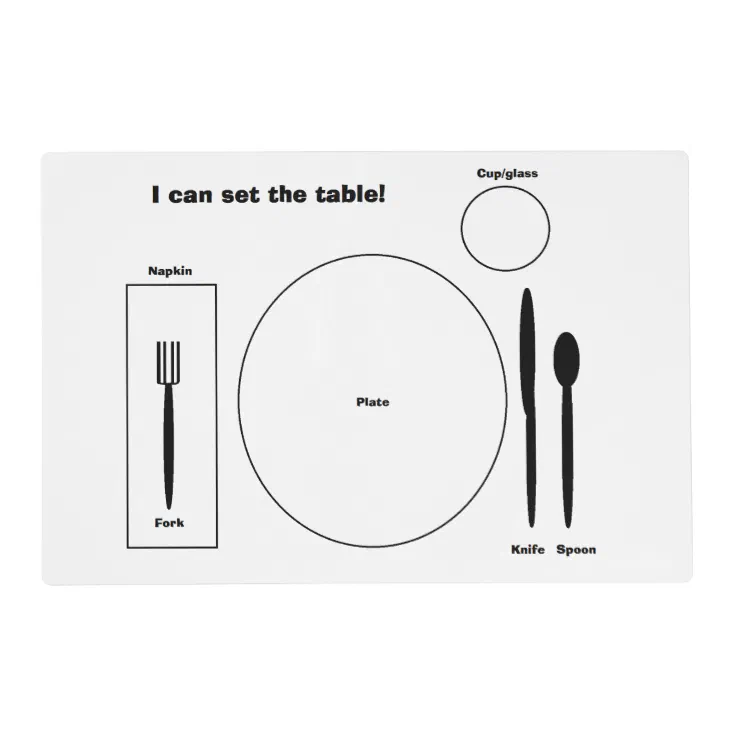 Personalized "Set the Table" Placemat Zazzle