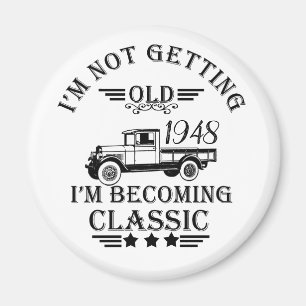 Personalized seventy five vintage 75th birthday magnet