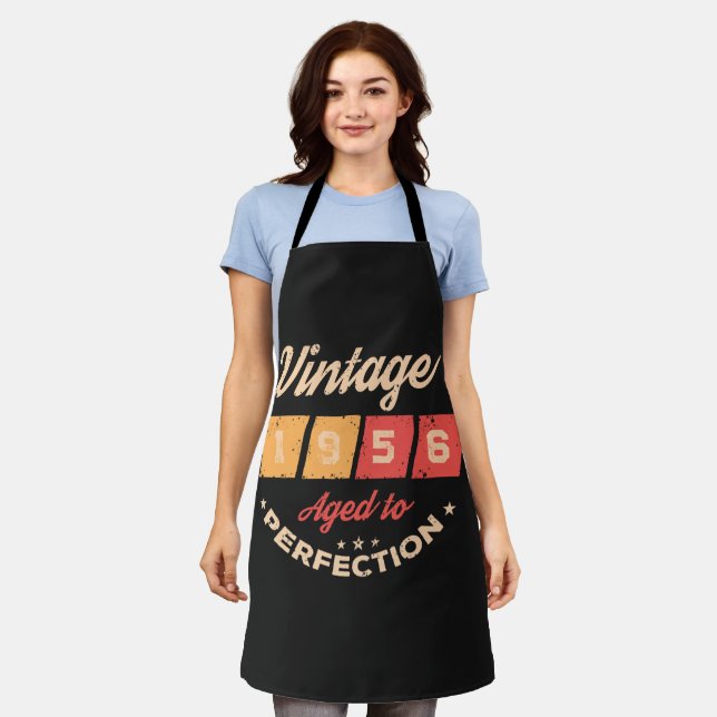 Personalized seventy vintage 70th birthday party apron (Worn)