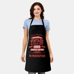 Personalized seventy vintage 70th birthday party apron