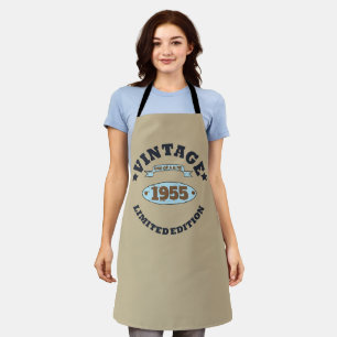 Personalized seventy vintage 70th birthday party apron