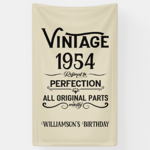 Personalized seventy vintage 70th birthday party banner