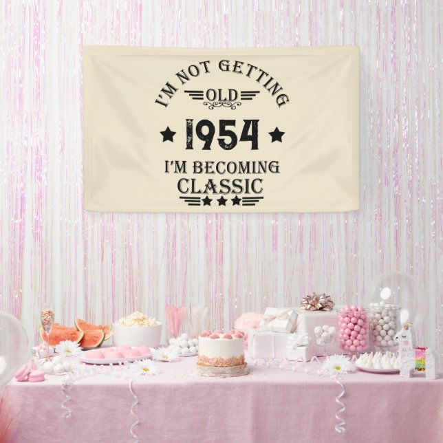 Personalized seventy vintage 70th birthday party banner (Party)