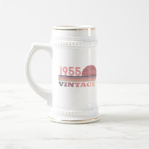 Personalized seventy vintage 70th birthday party beer stein