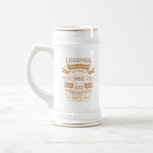 Personalized seventy vintage 70th birthday party beer stein