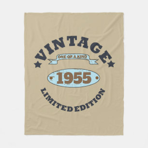 Personalized seventy vintage 70th birthday party fleece blanket
