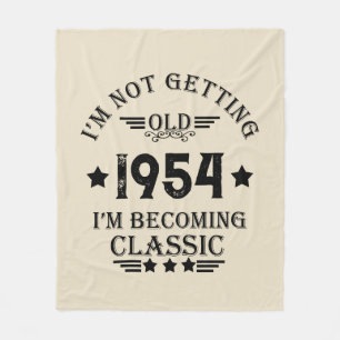 Personalized seventy vintage 70th birthday party fleece blanket