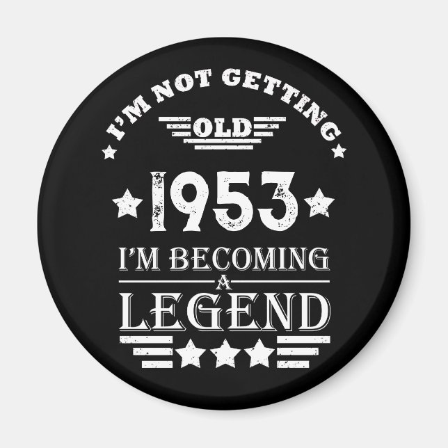 Personalized seventy vintage 70th birthday party magnet (Front)