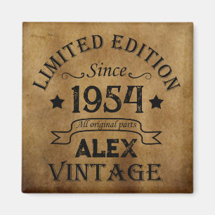 Personalized seventy vintage 70th birthday party magnet