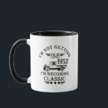 Personalized seventy vintage 70th birthday party  mug<br><div class="desc">Make your birthday special with this unique design. Add a touch of sophisticated elegance to your birthday celebration with our exquisite, one-of-a-kind designs. These graphics bring sophistication and originality to any product, creating a memorable and stylish gift. They are perfect for those who appreciate a touch of timeless glamour on...</div>