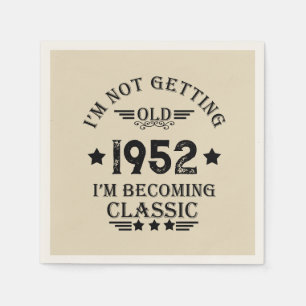 Personalized seventy vintage 70th birthday party napkins