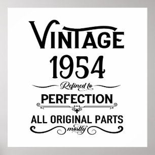 Personalized seventy vintage 70th birthday party poster