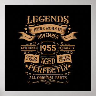 Personalized seventy vintage 70th birthday party poster