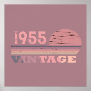 Personalized seventy vintage 70th birthday party poster