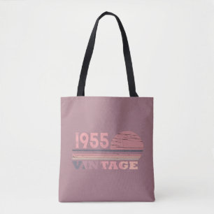Personalized seventy vintage 70th birthday party tote bag