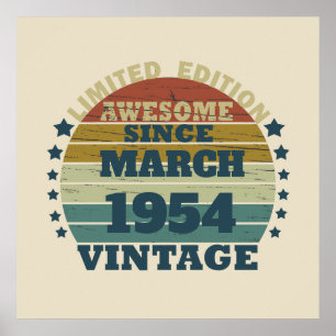 Personalized seventy vintage 70th birthday poster