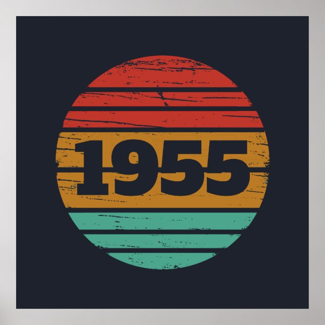 Personalized seventy vintage 70th birthday  poster (Front)