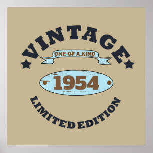 Personalized seventy vintage 70th birthday poster