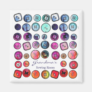 Personalized Sewing Buttons Magnet