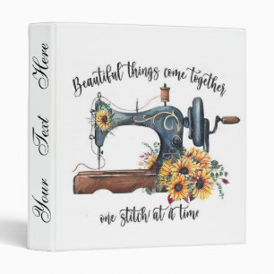 Personalized Sewing Machine 3 Ring Binder