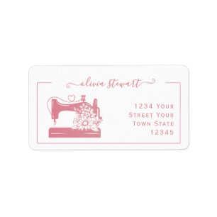 Personalized Sewing Machine Address Labels