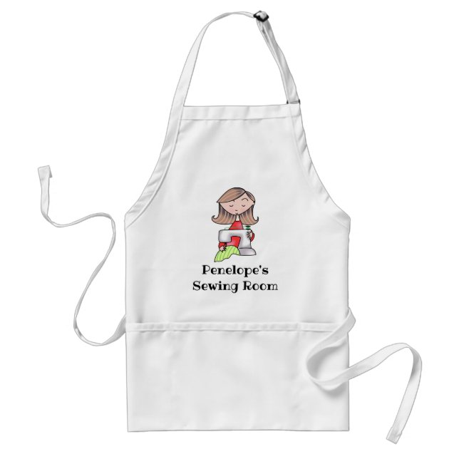 Personalized Sewing Room Adult Apron (Front)