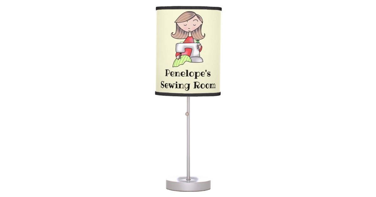 Personalized Sewing Room Table Lamp | Zazzle