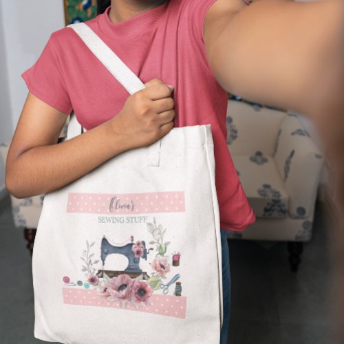 Personalized Sewing Stuff Tote