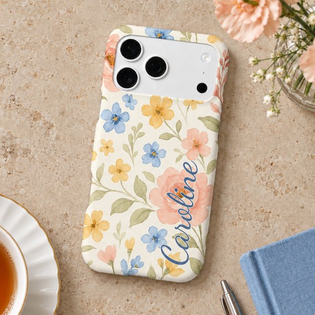 Personalized Shabby French Floral Art Pattern Iphone Case (Creator Uploaded)
